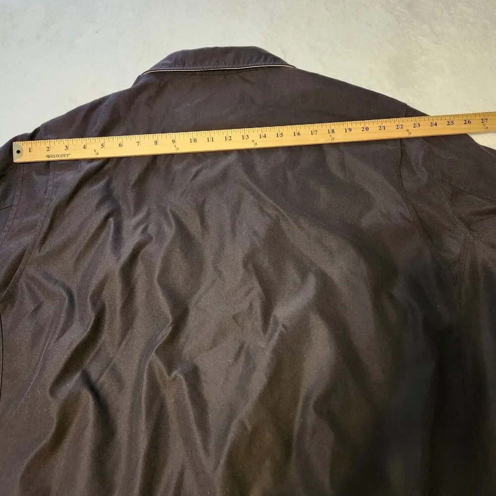 Vtg Polo Ralph Lauren Black Harrington Jacket Plaid Lined Zip Up Mens Sz 3XB Big
